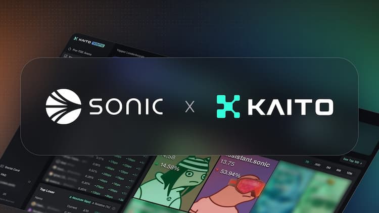 Sonic integrates with Kaito to reward users for contributing content and insights toward the $S airdrop.