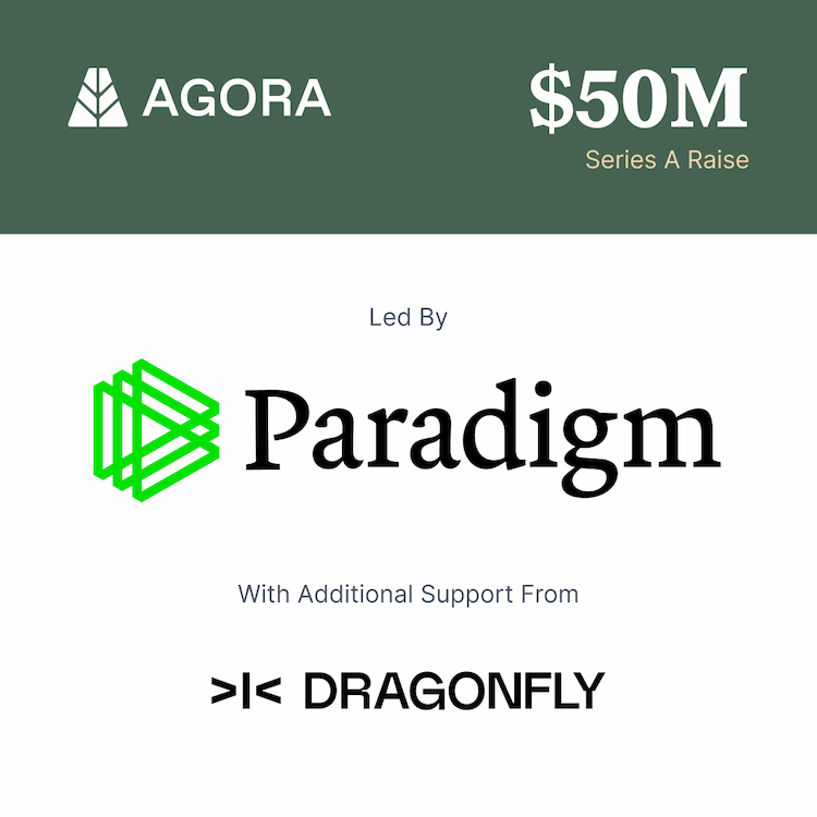 Agora raises $50M in a Series A round led by Paradigm to develop its U.S. dollar-pegged stablecoin $AUSD.