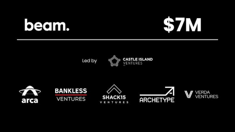 Beam secures $7M in a funding round led by Castle Island Ventures to expand its blockchain-based payment platform.