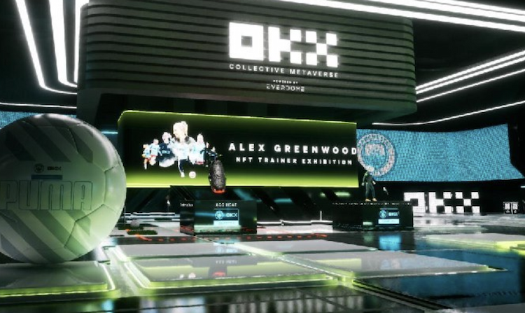 Manchester City football player Alex Greenwood launches NFT exhibition on the OKX Collective metaverse.