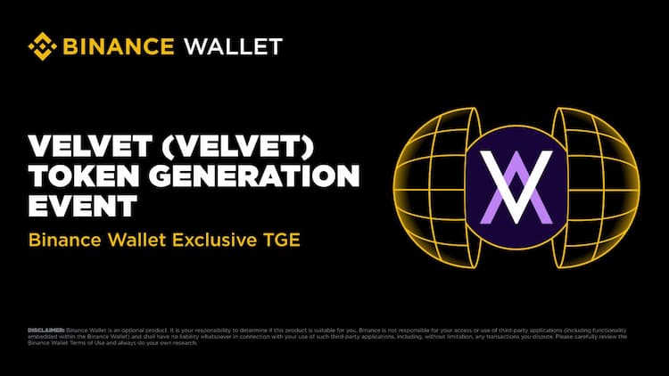 Binance Wallet hosts Velvet's $VELVET public token sale starting July 10.