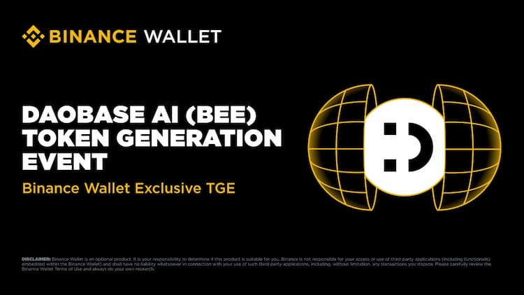 Binance Wallet hosts the public token sale of DAOBase $BEE starting June 18.