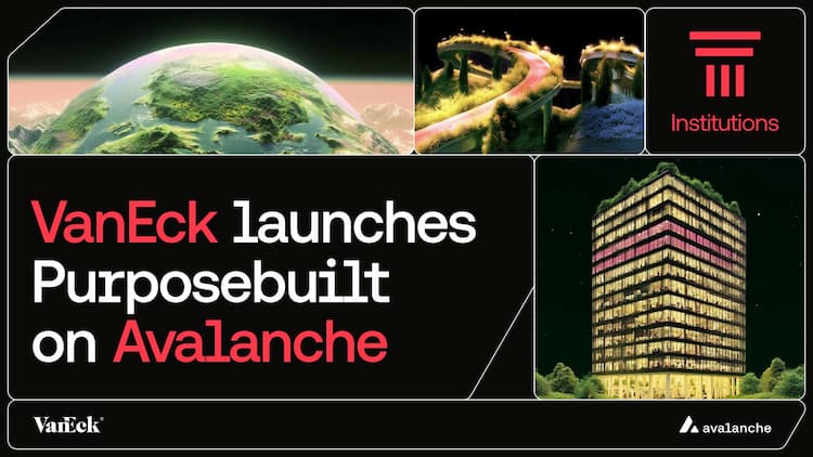 VanEck launches Purposebuilt, a dedicated fund to support real-world applications on Avalanche.