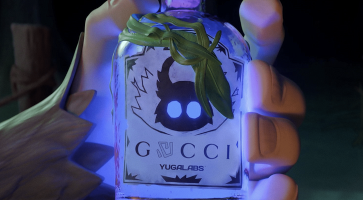 Fashion brand Gucci partners with Yuga Labs to strengthen business in the metaverse.