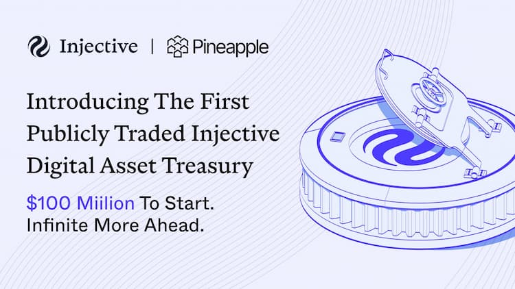 Injective launches a $100M Digital Asset Treasury to expand tokenized assets and provide traditional finance access to INJ.
