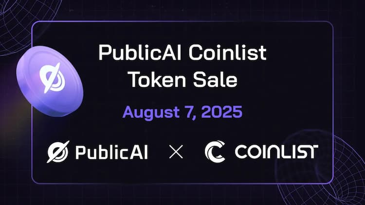 PublicAI launches its token sale on CoinList starting August 7 at 17:00 UTC.