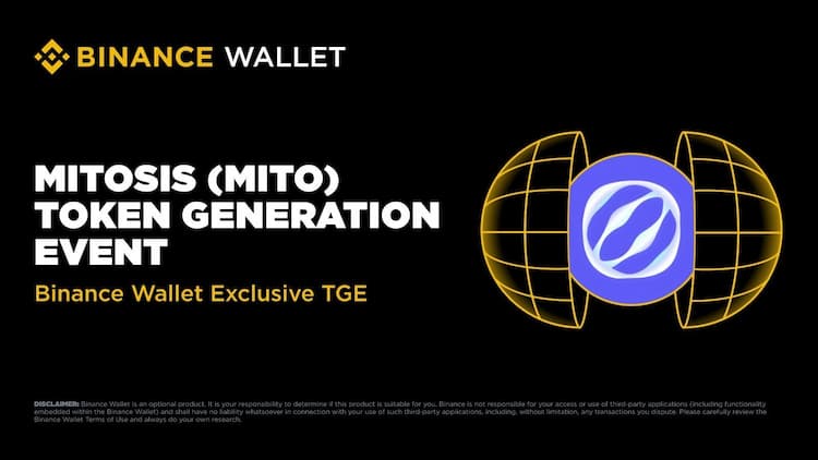Binance Wallet announces Mitosis $MITO as its 35th exclusive TGE starting August 28.